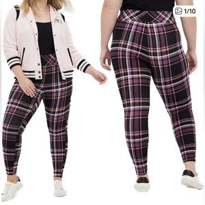 Torrid Pixie Skinny Studio Luxe Ponte
High-Rise
Pant Pink Plaid